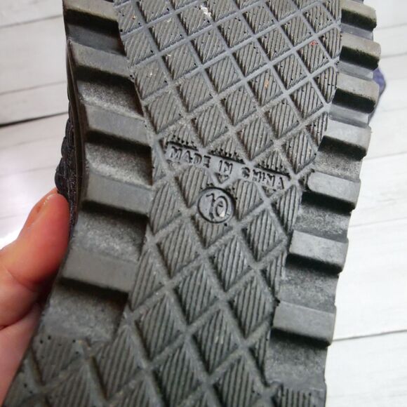 Women's Size 10 Platform Wedge Blue Sandals Woven Pumps Mary Jane Shoes - Picture 8 of 8